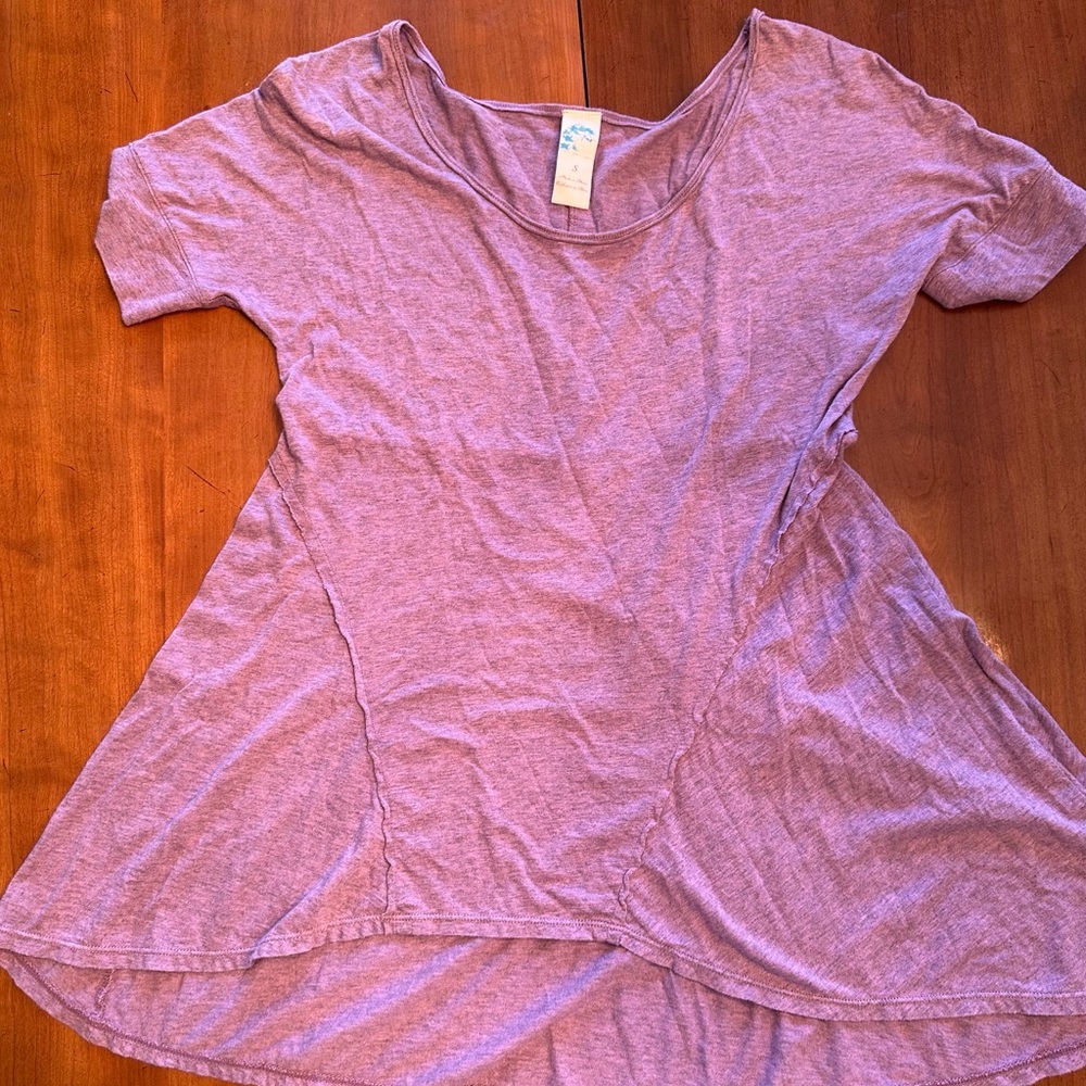 Anthropologie Lavender Short Sleeve Top